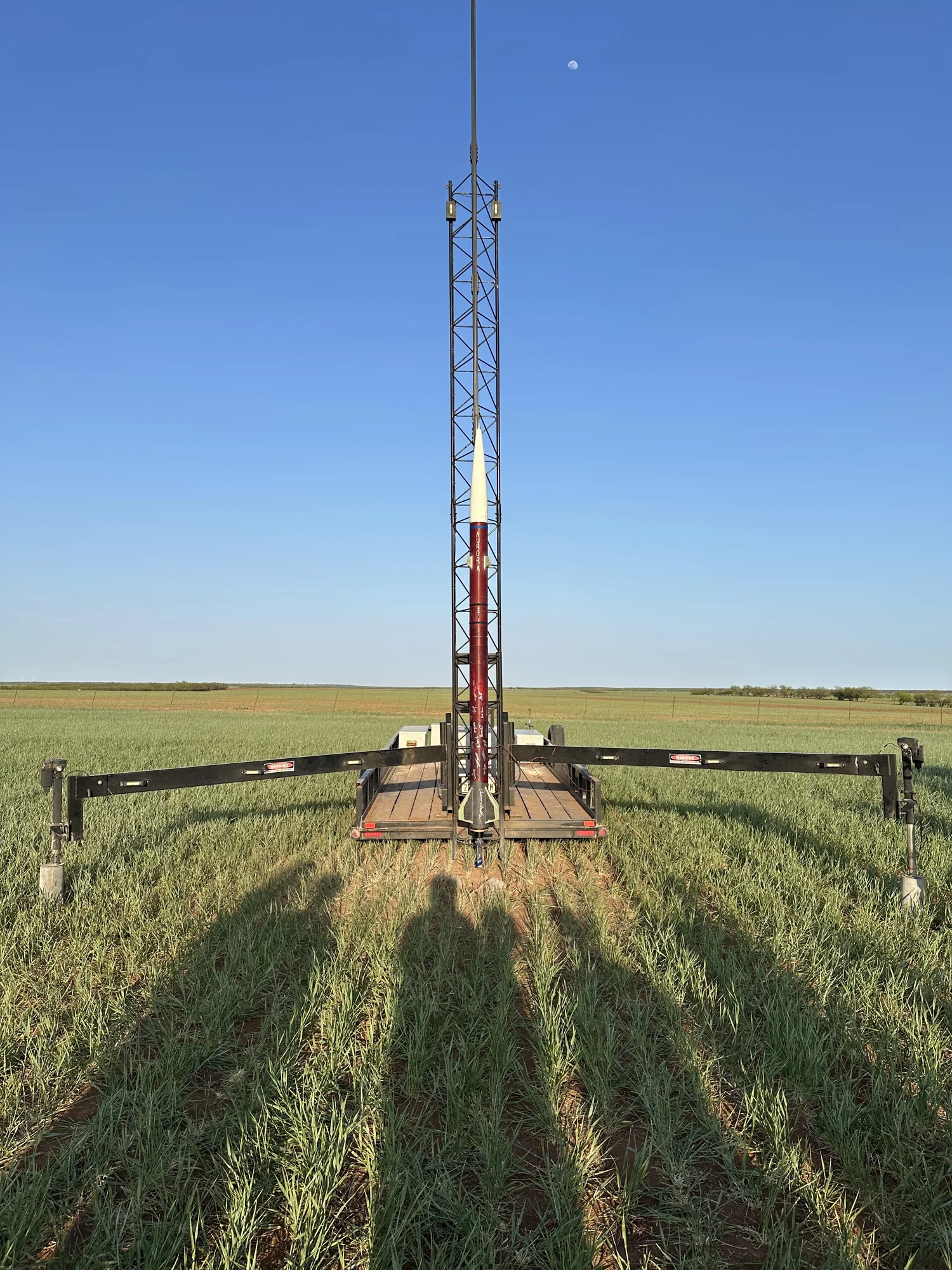 Aurora rocket on the launch pad
